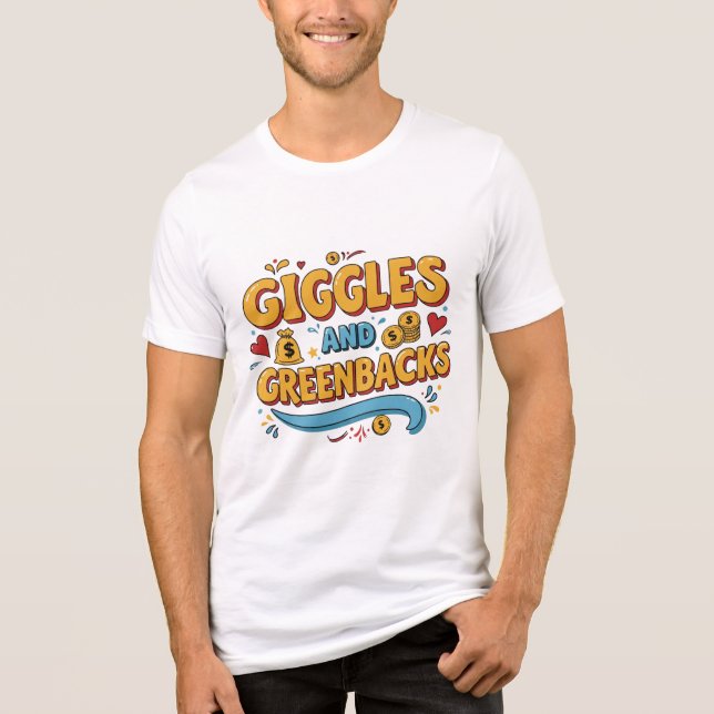 Neue Giggles und Greenbacks Tri-Blend Shirt (Vorderseite)