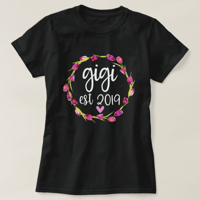 Neue Gigi Shirt-Schwangerschafts-Mitteilung 2019 T-Shirt (Design vorne)