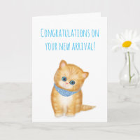 Neue Ginger Kitten Glückwunschkarte