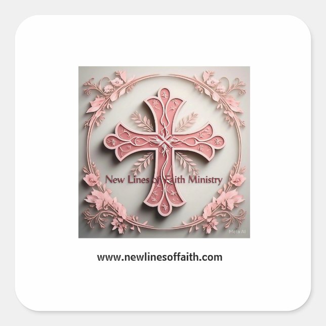 Neue Glaubenslinien 2025 Quadratischer Aufkleber (Vorderseite)