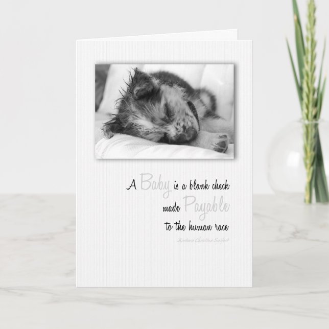 Neue Glückwünsche für Welppy Baby Karte (Vorderseite)