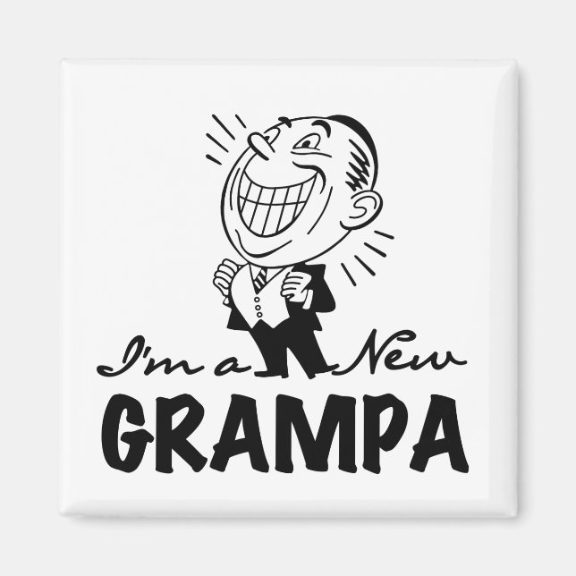 Neue Grampa T - Shirt und Geschenke lächeln Magnet (Vorne)