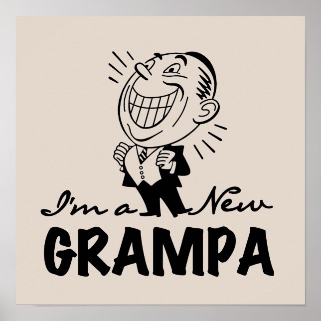 Neue Grampa T - Shirt und Geschenke lächeln Poster (Vorne)