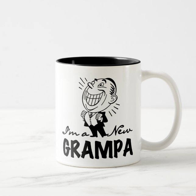 Neue Grampa T - Shirt und Geschenke lächeln Zweifarbige Tasse (Rechts)