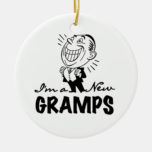 Neue Gramps T - Shirt und Geschenke lächeln Keramik Ornament (Vorne)