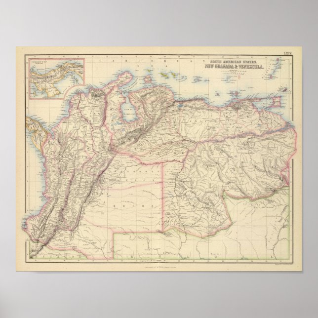 Neue Granada und Venezuela Poster (Vorne)