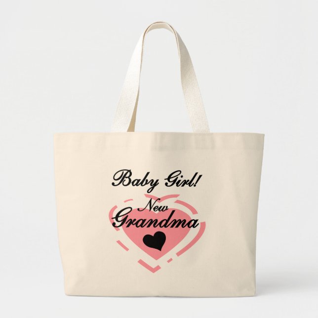 Neue Grandma Baby Girl Tshirts und Geschenke Jumbo Stoffbeutel (Vorne)