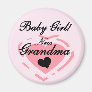 Neue Grandma Baby Girl Tshirts und Geschenke Magnet