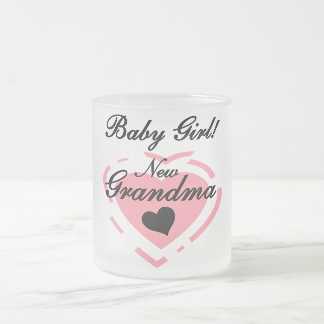 Neue Grandma Baby Girl Tshirts und Geschenke Mattglastasse (Mittel)