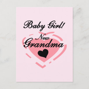 Neue Grandma Baby Girl Tshirts und Geschenke Postkarte