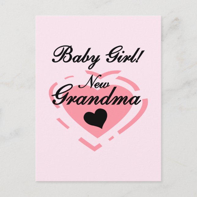 Neue Grandma Baby Girl Tshirts und Geschenke Postkarte (Vorderseite)