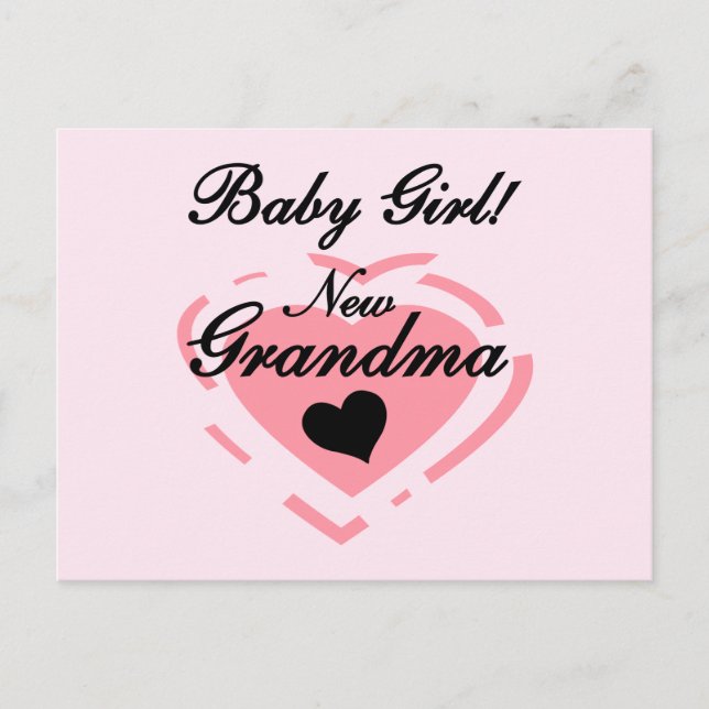 Neue Grandma Baby Girl Tshirts und Geschenke Postkarte (Vorderseite)