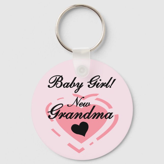 Neue Grandma Baby Girl Tshirts und Geschenke Schlüsselanhänger (Vorderseite)