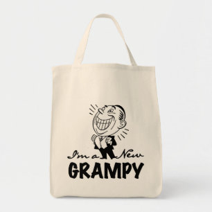 Neue graue T - Shirt und Geschenke lächeln Tragetasche