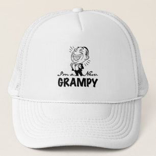Neue graue T - Shirt und Geschenke lächeln Truckerkappe