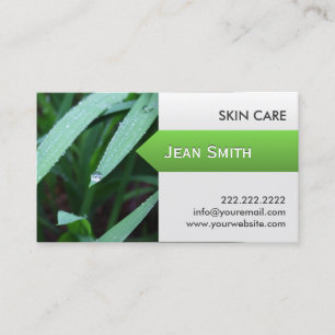 Neue Green Blätter Skin Care Business Card Visitenkarte