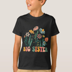 Neue große Schwester Wildblume Erster Geburtstag & T-Shirt