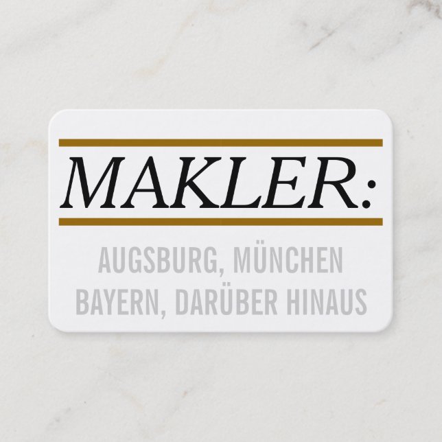 Neue Größe! Visitenkarte (Vorderseite)