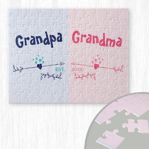 Neue Großeltern - Ankündigung einer Geburt oder Sc Puzzle