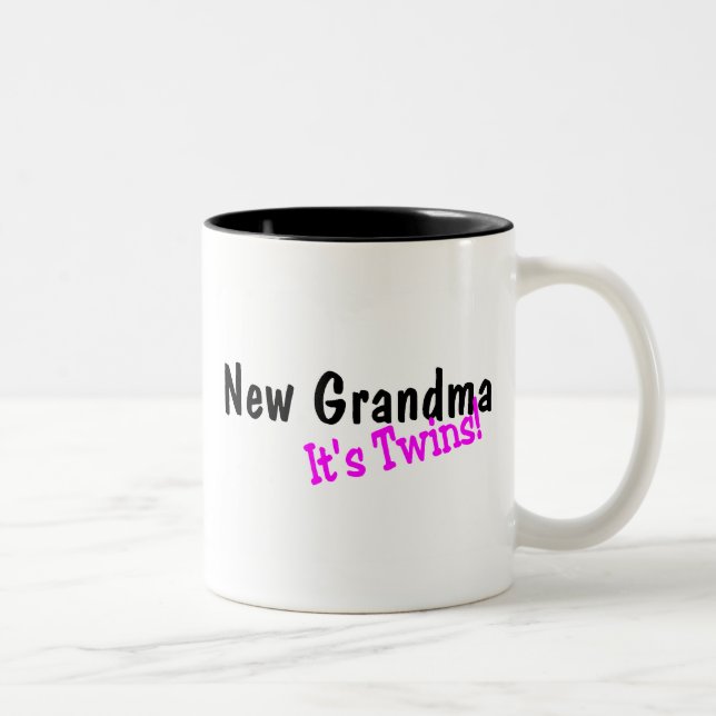 Neue Großmutter der Zwillinge Zweifarbige Tasse (Rechts)