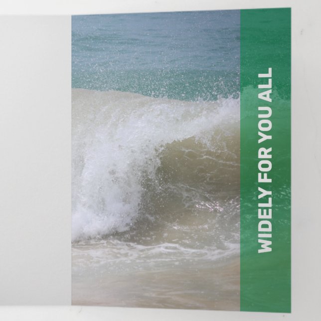 Neue grüne moderne Transparenz Dreifach Gefaltete Karte (Innen Letzte Seite)