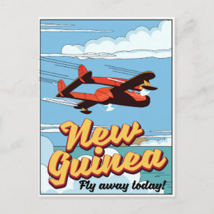 Neue Guinea Abenteuer Poster. Postkarte