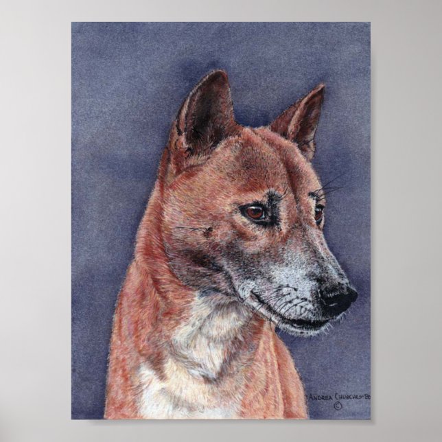 Neue Guinea Singing Dog Portrait Poster (Vorne)