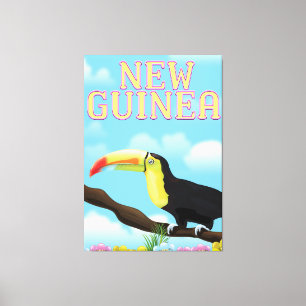 Neue Guinea Toucan Reiseplakat Leinwanddruck