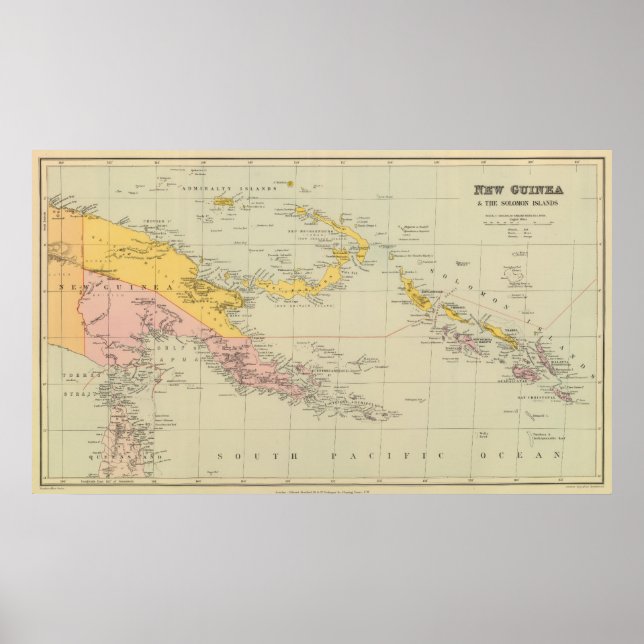 Neue Guinea und Salomonen Poster (Vorne)