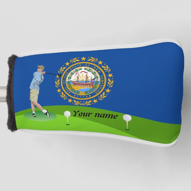Neue Hampshire-Flagge Golf Headcover (Vorderseite)