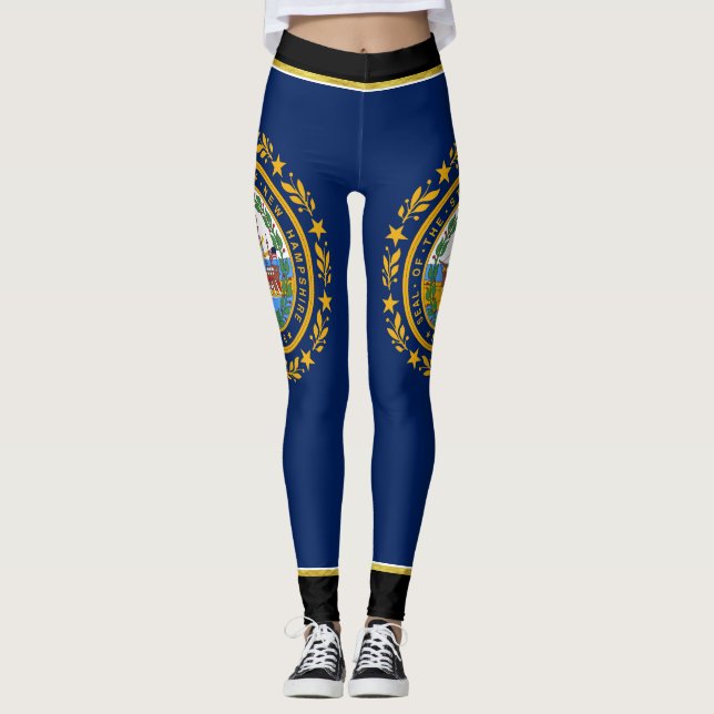 Neue Hampshire-Flagge Leggings (Vorderseite)