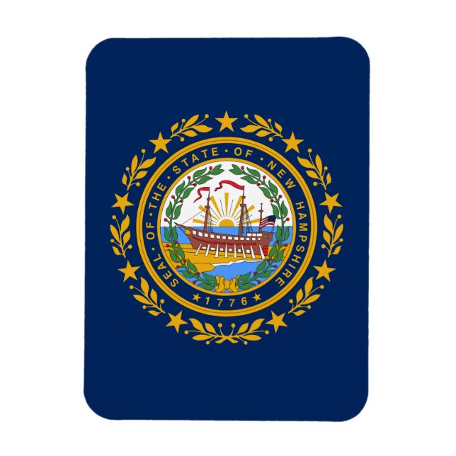 Neue Hampshire-Flagge Magnet (Vertikal)