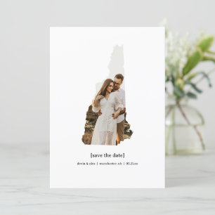 Neue Hampshire Save the Date Fotokarte