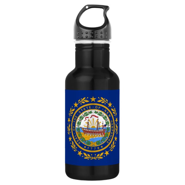 Neue Hampshire State Flag Liberty Flasche Trinkflasche (Vorderseite)