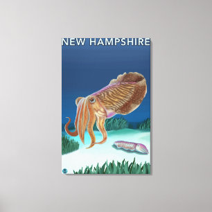 Neue HampshireCuttlefish Szene Leinwanddruck