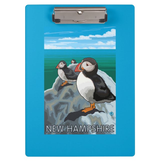 Neue HampshirePuffins Szene Klemmbrett (Vorderseite)