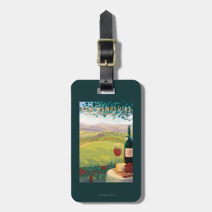 Neue HampshireWine Land-Szene Gepäckanhänger