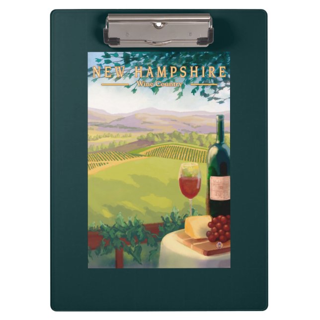 Neue HampshireWine Land-Szene Klemmbrett (Vorderseite)
