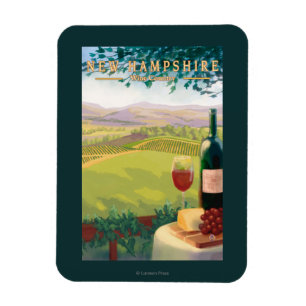 Neue HampshireWine Land-Szene Magnet