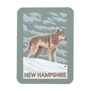 Neue HampshireWolf Szene Magnet