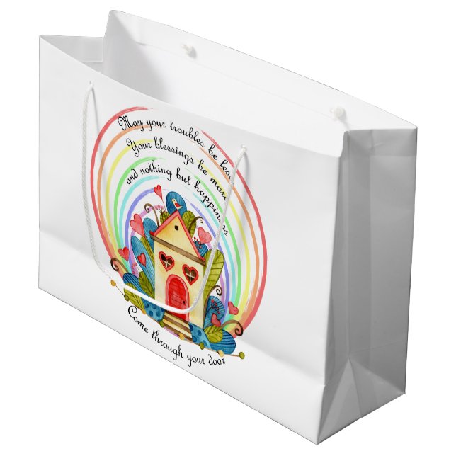 Neue Haussegnungen Große Geschenktüte (Vorderseite Schrägansicht)