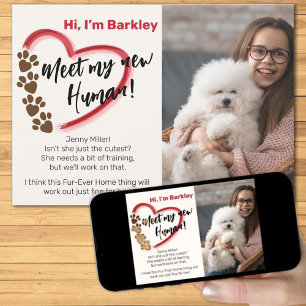 Neue Haustier Adoption Ankündigung