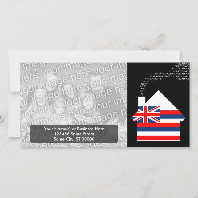 neue Hawaii-Adresse Ankündigung (Vorderseite)