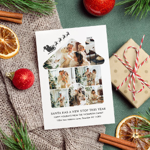 Neue Heimat Foto-Collage Schwarzer Weihnachtsmann- Feiertagskarte