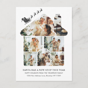 Neue Heimat Foto-Collage Schwarzer Weihnachtsmann- Feiertagspostkarte