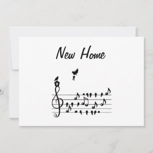 Neue Heimat Harmonie: Musikalischer Vogel mit Haus Save The Date
