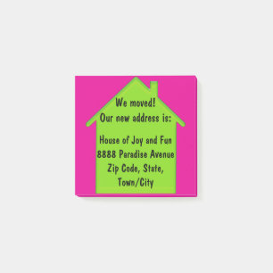 neue Heimatadresse Post-it Klebezettel