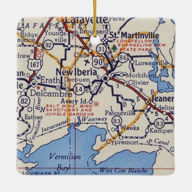 Neue Iberia-Vintage Karte Keramikornament (Rückseite)