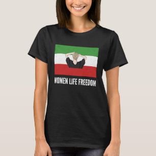 Neue iranische Flagge Keine Hijab Female Fire Supp T-Shirt