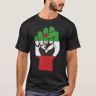 Neue iranische Flagge w Girl Female Female Support T-Shirt